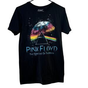 Pink Floyd Dark Side of the Moon T-Shirt Men's Small Black 100% Cotton Crew S/S